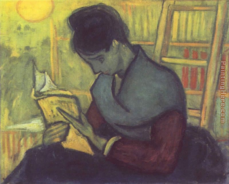 A woman reading painting - Vincent van Gogh A woman reading art painting